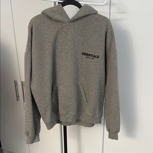 Essentials Fear of God Gray Pullover Hoodie Sweatshirt Authentic